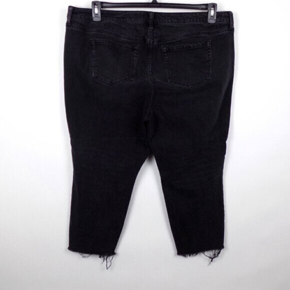 Torrid Crop Boyfriend Classic Denim Jeans Size 20 Black - Picture 2 of 4